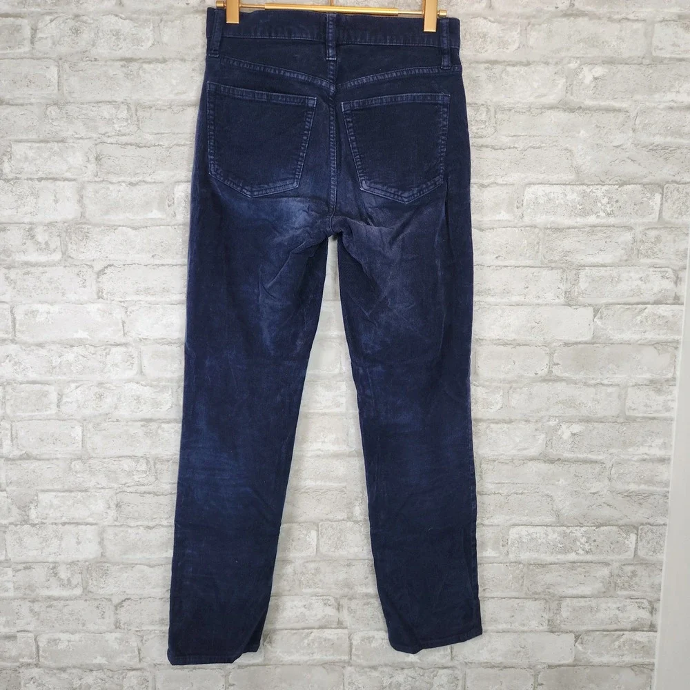 J. Crew Pants Vintage Straight Navy Blue Corduroy Preppy 25 XS